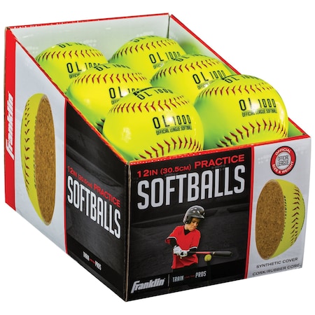 Franklin Sports Franklin Yellow Synthetic Softballs 12 in. 1 pk 1550D12